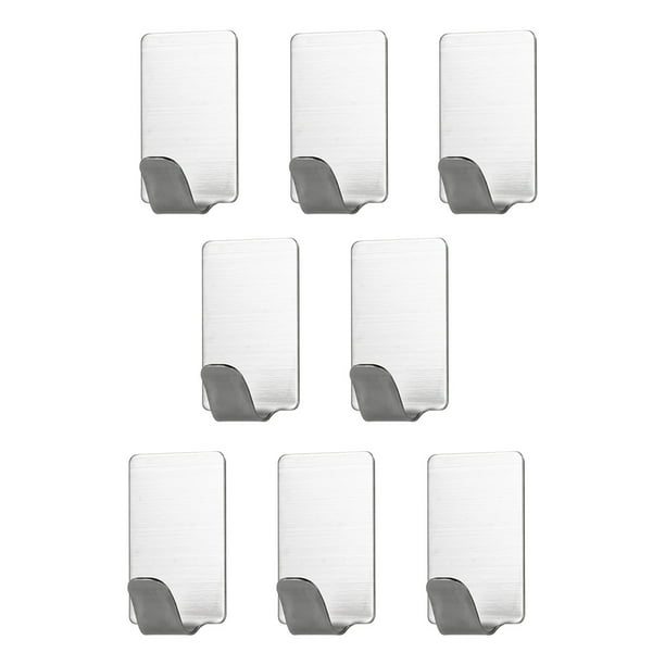 8 Pcs Kitchen Bathroom Self Adhesive Sticky Hooks Wall Hanger for Towel Robe 
